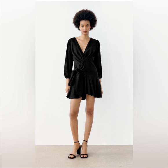 ZARA wrap dress with bow - Picture 6 of 11